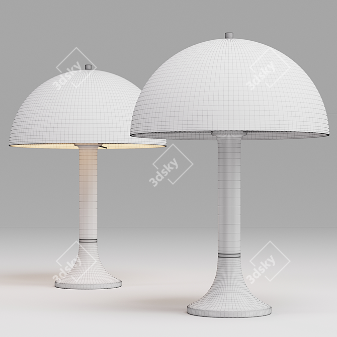 Regent Table: 70's Inspired Statement Light 3D model image 2