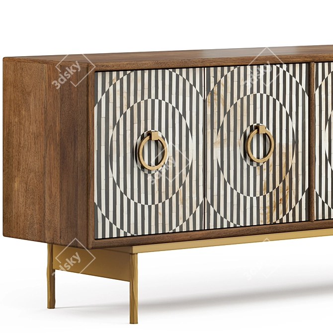 Contemporary Hooker Russell Console 3D model image 2