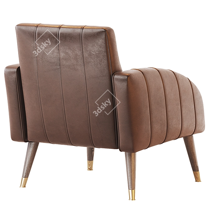 Elegant PRAGA Enza Home Armchair 3D model image 2