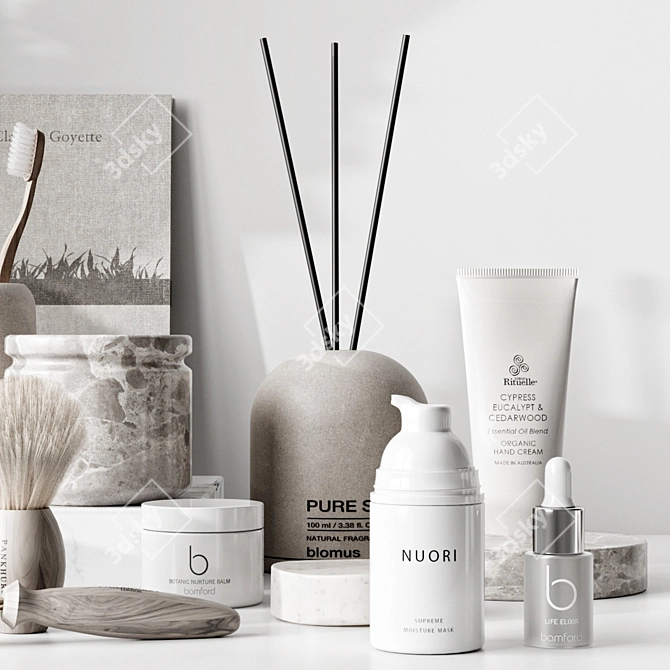 Sleek Bathroom Set: 162K Polys 3D model image 3