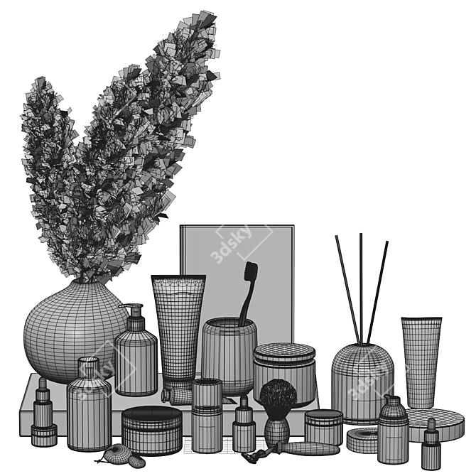 Sleek Bathroom Set: 162K Polys 3D model image 5
