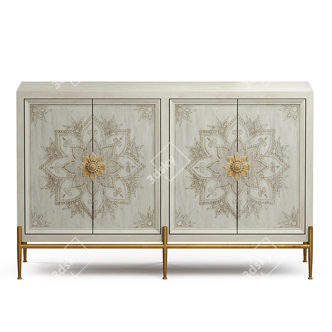 Delilah Elegant Console Table 3D model image 2