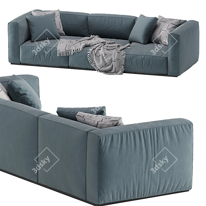Modern Poliform Shanghai Sofa 3D model image 4