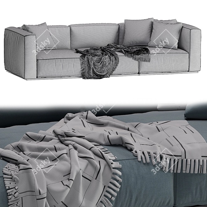 Modern Poliform Shanghai Sofa 3D model image 7