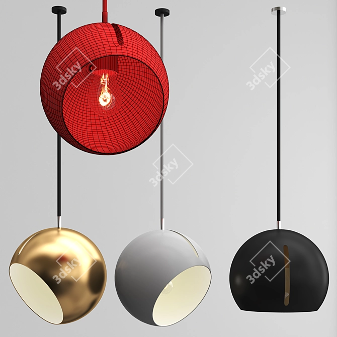 Minimalist Illumination: SKANDI GAP Pendant Light 3D model image 3