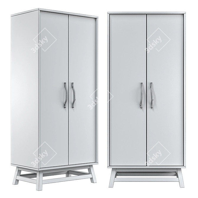 Stylish Wardrobe D3 01: Take Your Space to the Next Level 3D model image 2