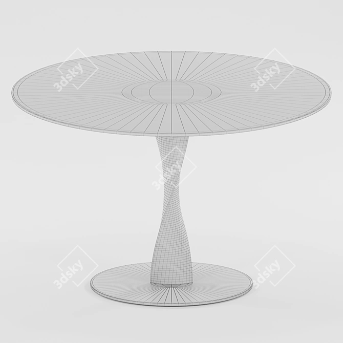 Elegant Walnut Dining Table 3D model image 4