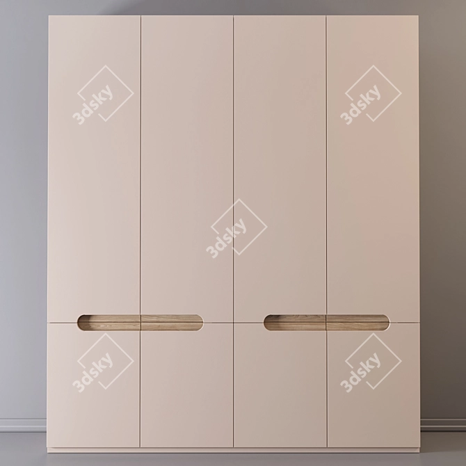 Spacious Storage Solution: Wardrobe 77 3D model image 2