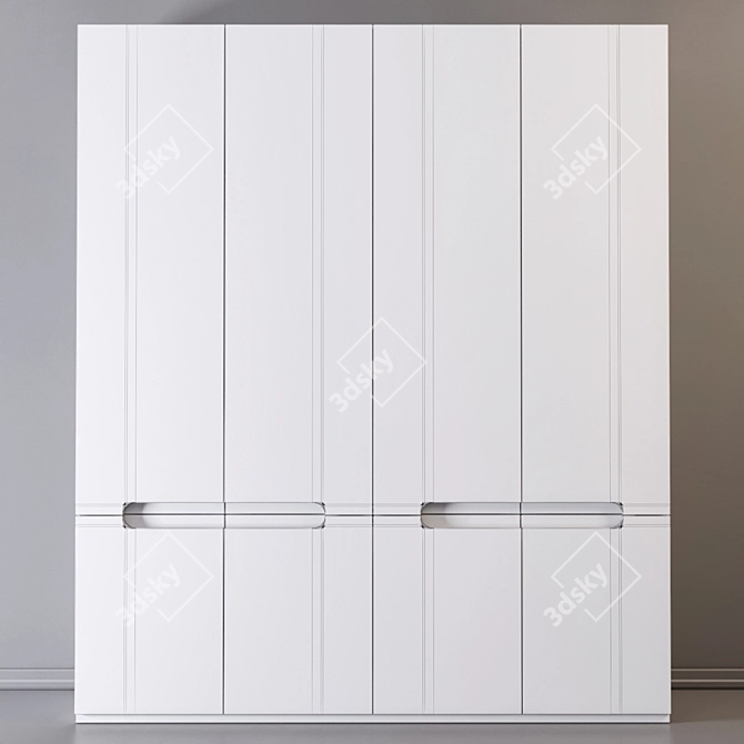 Spacious Storage Solution: Wardrobe 77 3D model image 3