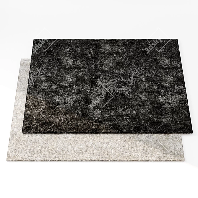 Seamless Carpets Set 01 - Black & Beige 3D model image 1