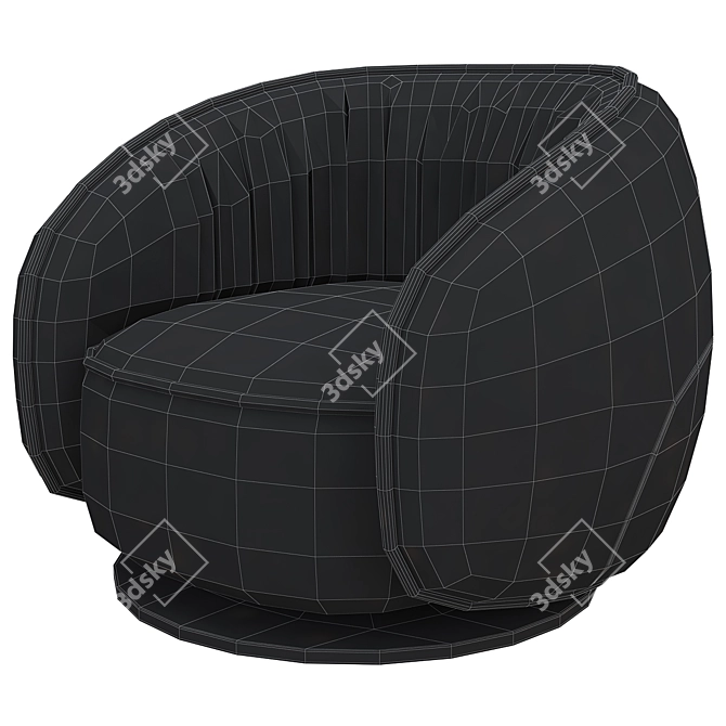 Baxter Leon Armchair: Elegant Comfort 3D model image 6