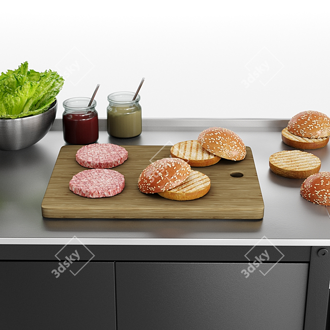 IKEA GRILLSKÄR Charcoal Grill - Stylish BBQ Option 3D model image 5