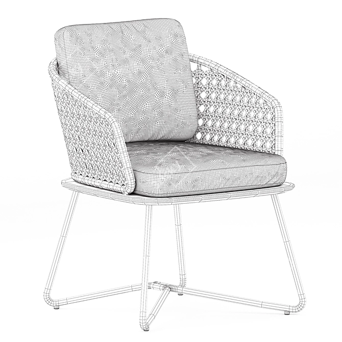 Stylish Comfort: Rivera Little Armchair by Minotti 3D model image 11