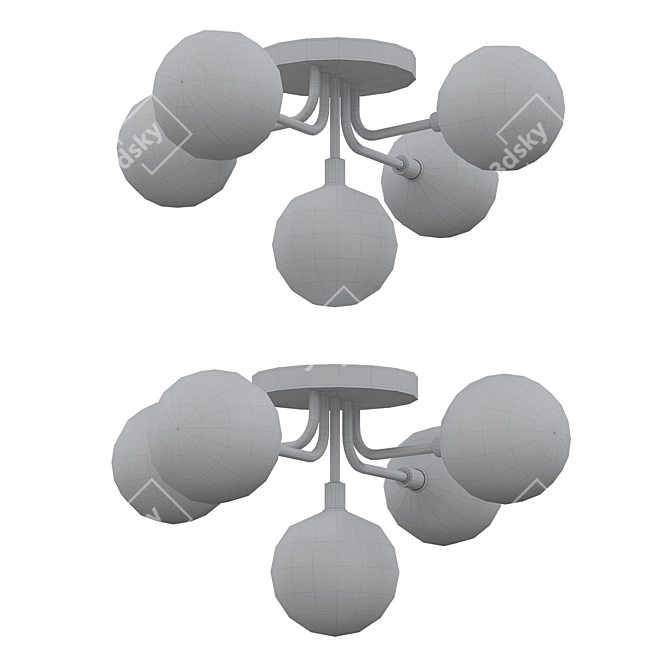 Viaggio Flushmount: Stylish Lighting Solution 3D model image 3