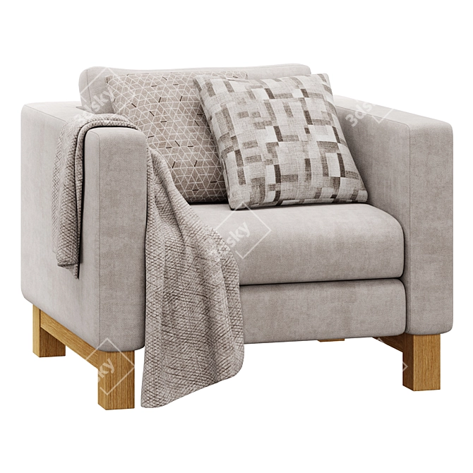 Crate&Barrel Pacific Wood Armchair 3D model image 1