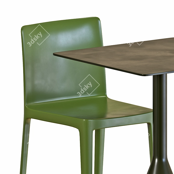 Modern Hay 5-Piece Table Set 3D model image 2