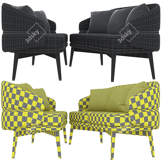 Modern Billy Sofa - 3D Model 3D model image 6