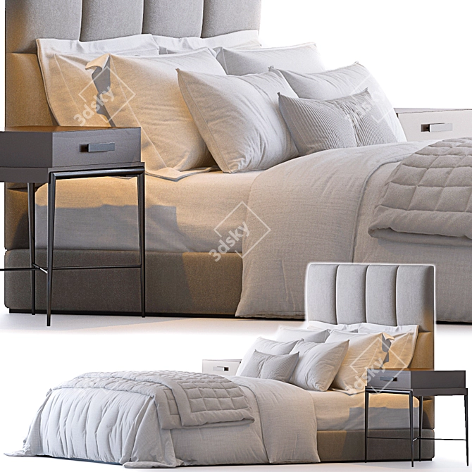 Elegant Headboard for Your Bedroom 3D model image 1