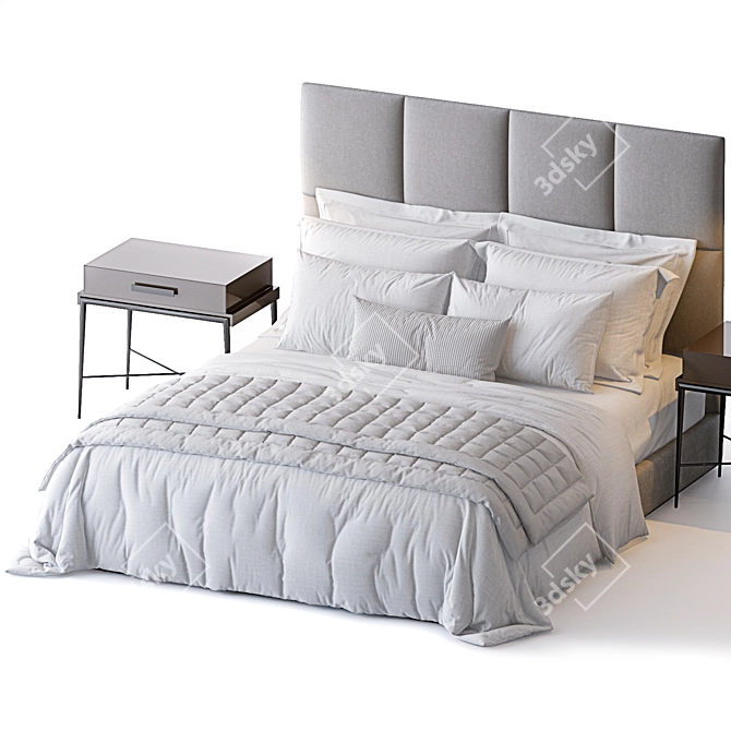 Elegant Headboard for Your Bedroom 3D model image 2