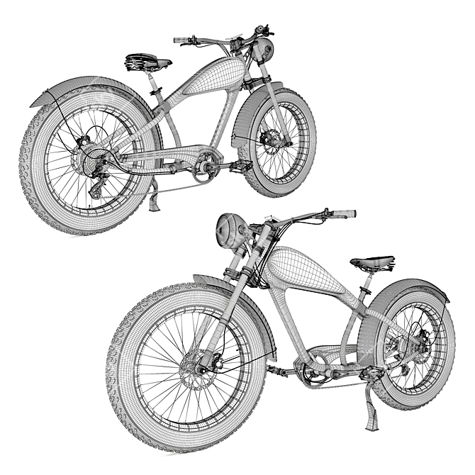 California Beach Cruiser: Vintage Design, Electric Power 3D model image 6