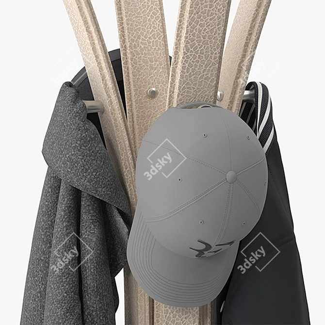 Minimalist STICK Clothes Hanger 3D model image 2