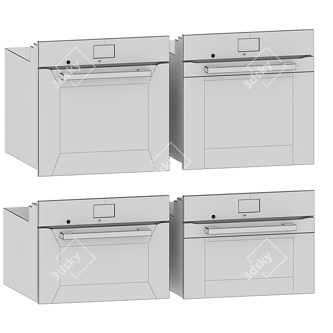 Miele Oven Set: H7660BP, H7640BM 3D model image 6