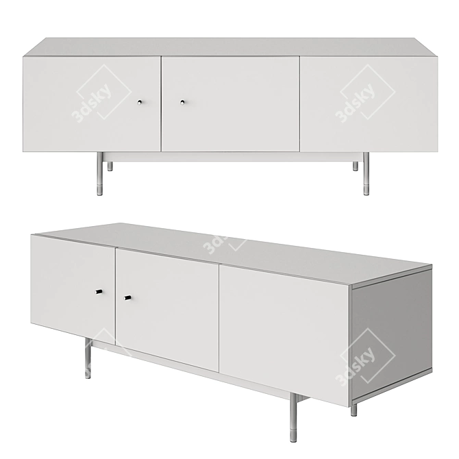 Woodman Jugend TV Stand 3D model image 2