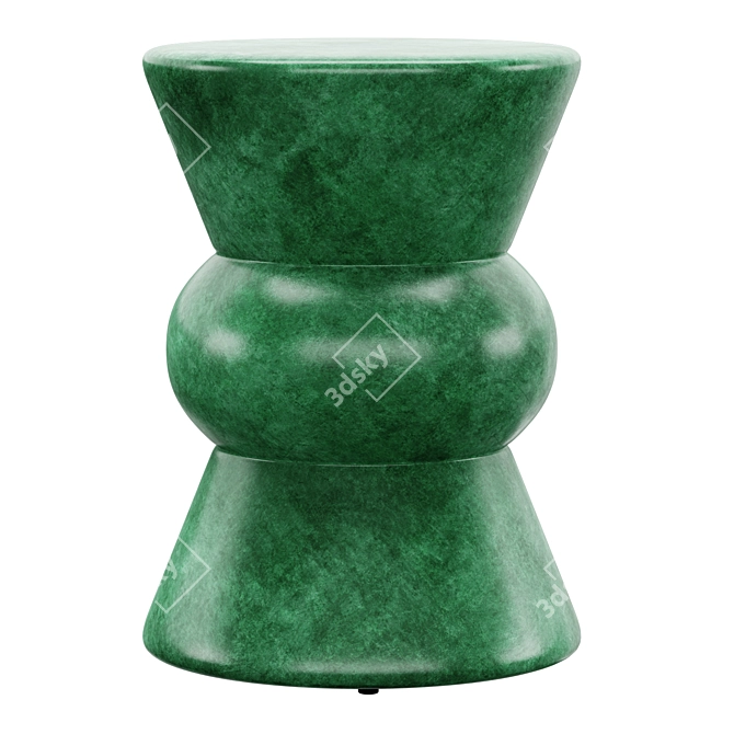 Elegant Bowtie Ceramic Stool 3D model image 2