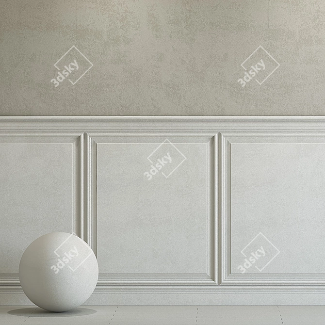 Decorative Plaster with Molding 3D model image 2