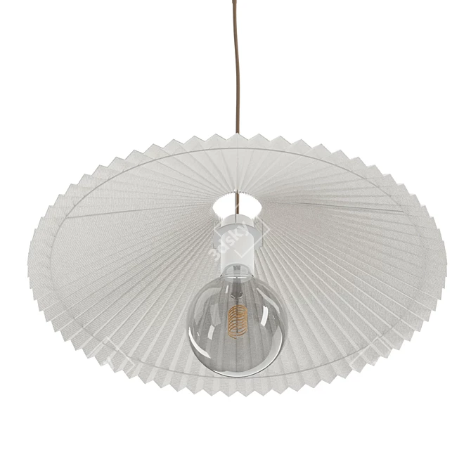 Retro Pleated Lamp Shade 3D model image 3