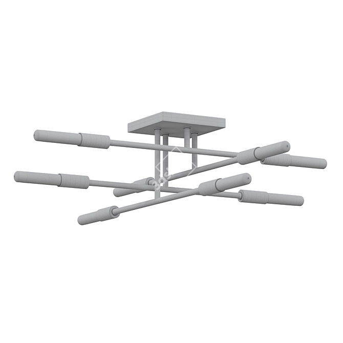 Jordy 8: Modern Sputnik Semi-Flush Mount 3D model image 2