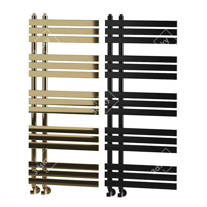 Arezzo Chrome Designer Heated Towel Rail 3D model image 2