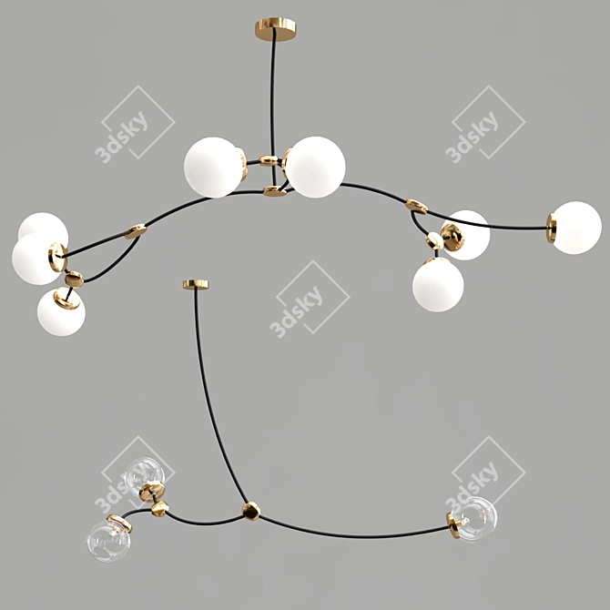 Elegant Ivy Pendant Lighting 3D model image 1