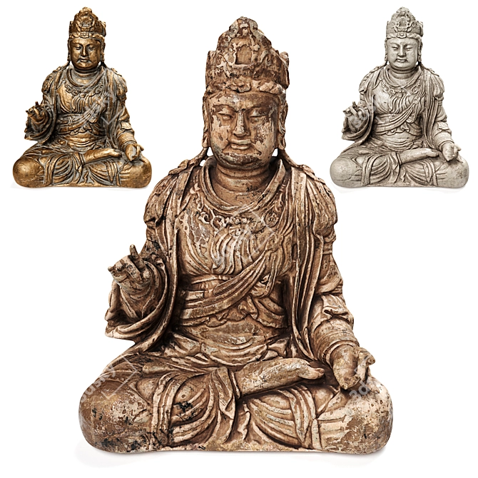 Buddha Bodhisattva: Serene Chinese Master 3D model image 1