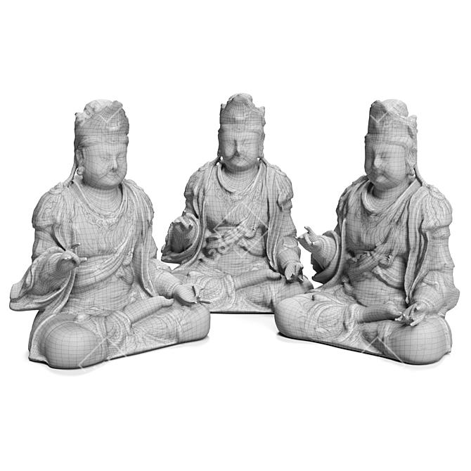 Buddha Bodhisattva: Serene Chinese Master 3D model image 6