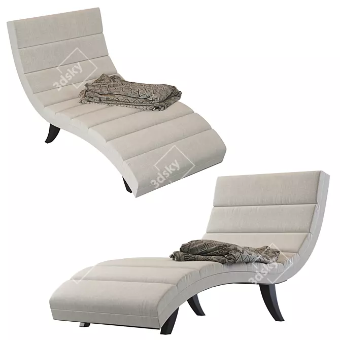 Balou Cream Relax Chair 190cm 3D model image 2