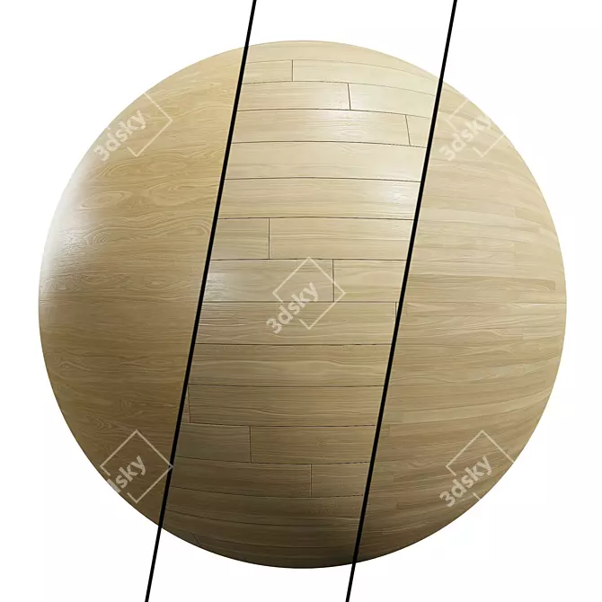 Oak Veneered Mats: Premium Quality 3D model image 2