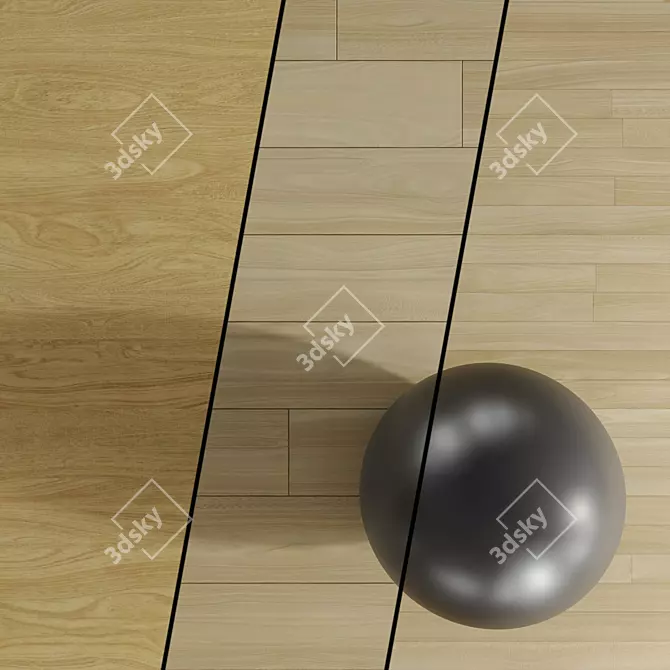 Oak Veneered Mats: Premium Quality 3D model image 5