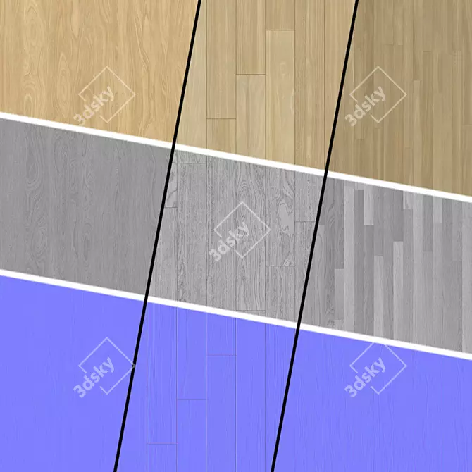 Oak Veneered Mats: Premium Quality 3D model image 6