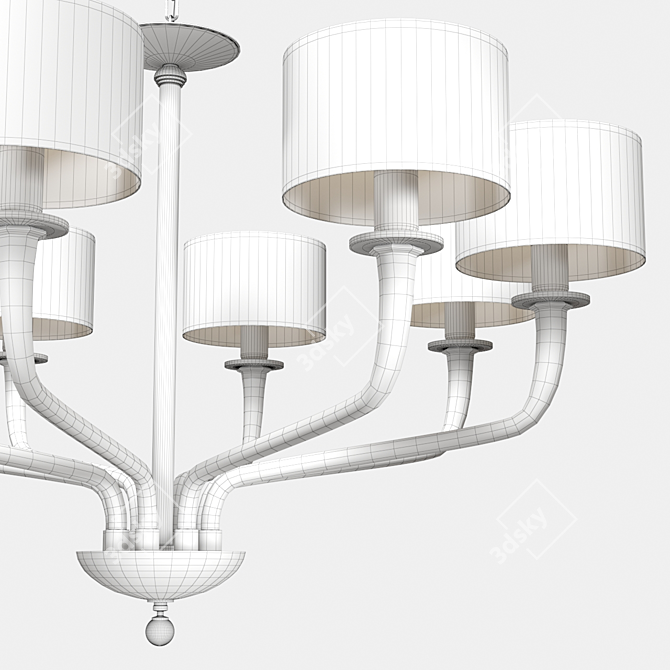 Elegant Gold Chandelier by Heathfield 3D model image 3