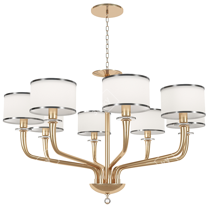 Elegant Gold Chandelier by Heathfield 3D model image 4