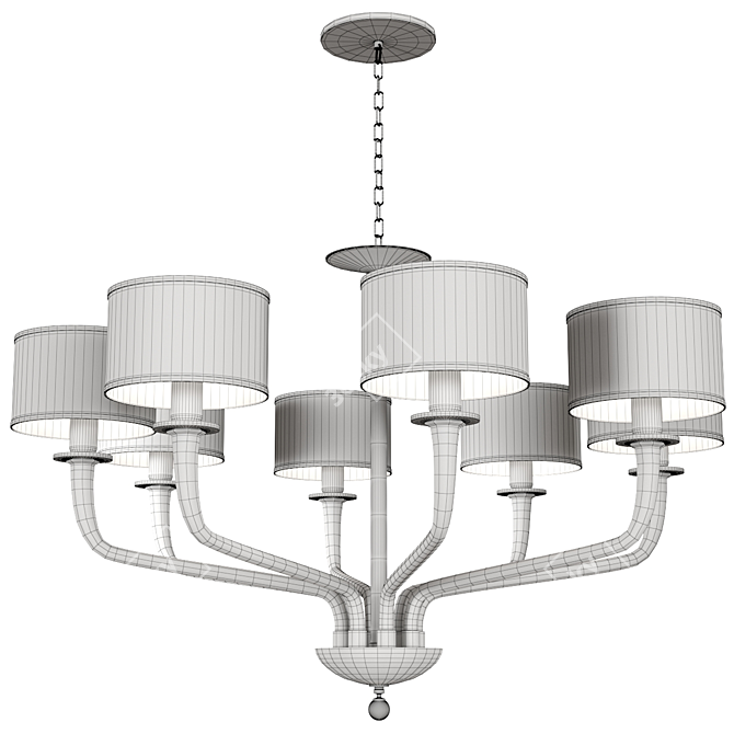 Elegant Gold Chandelier by Heathfield 3D model image 7