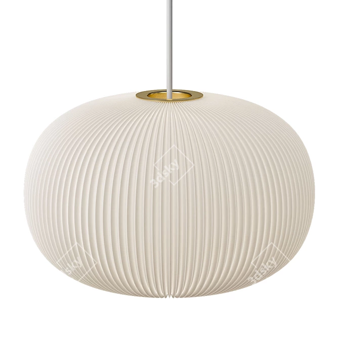 Modern Lamella Pendant Light 3D model image 1