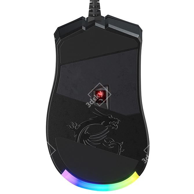 MSI Clutch GM50 Wired Mouse 3D model image 6