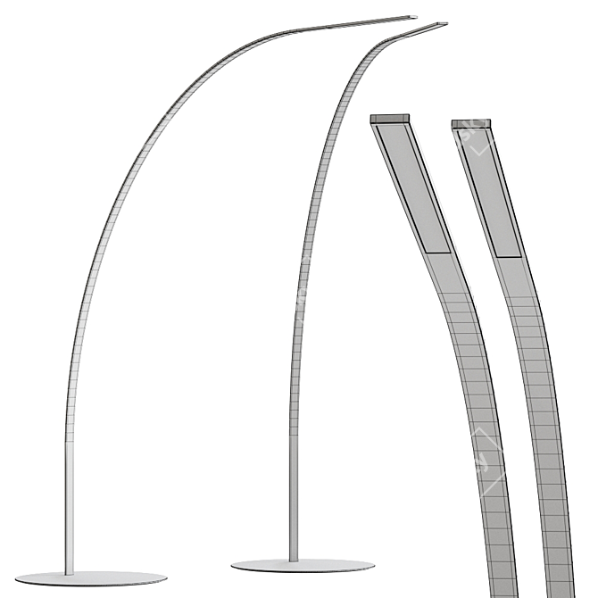 Minimalist Floor Lamp: Yumi Fontanaarte by Shigeru Ban 3D model image 2