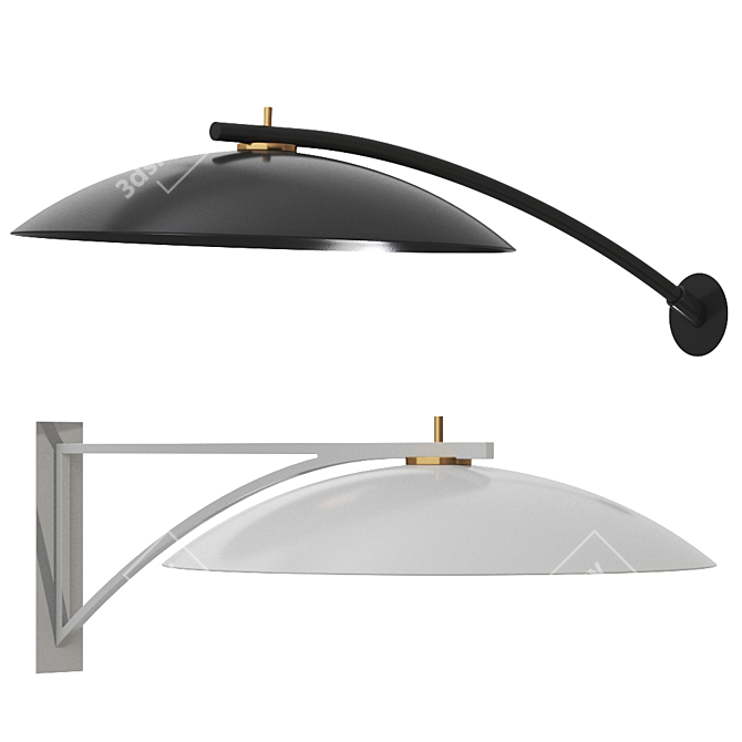 Saya Light Rakumba Wall Lamp: Sleek and Stylish Illumination 3D model image 1