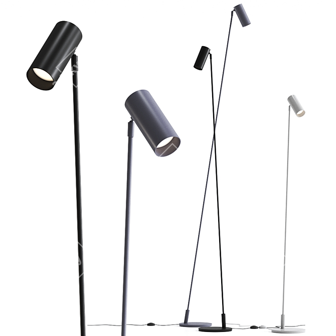 Contemporary Reach Floor Lamp 3D model image 3