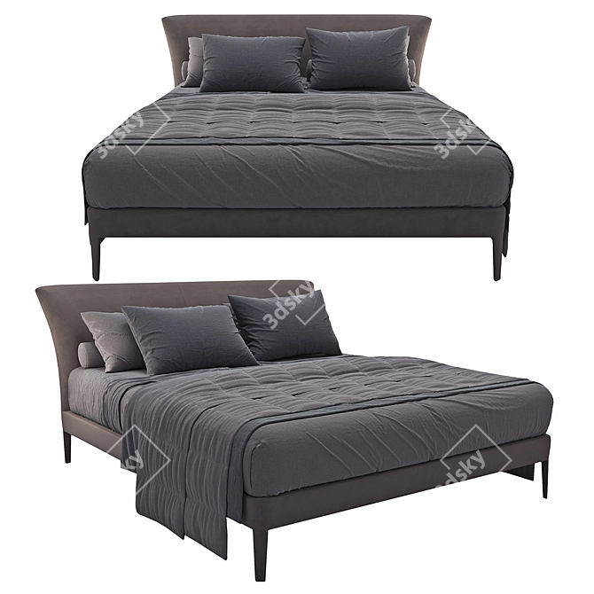 FEBO Bed - Luxurious Italian Bedroom Elegance 3D model image 1