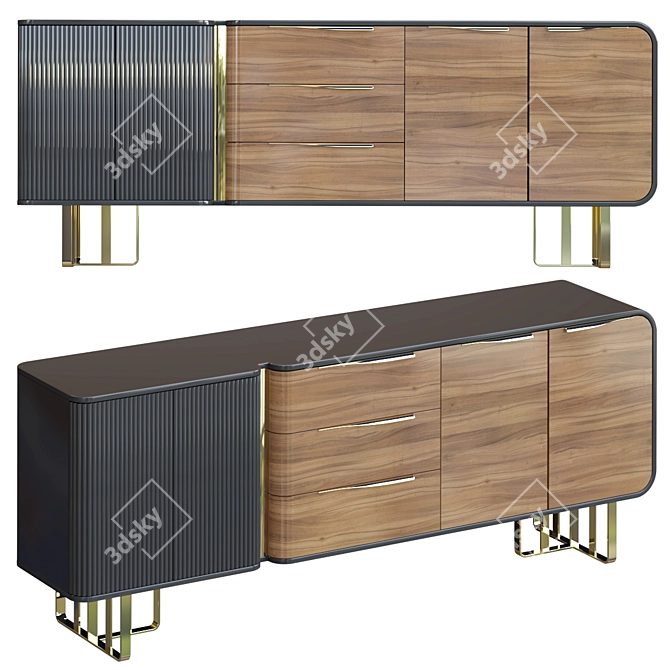Adel Chest: Sleek Storage Solution 3D model image 1