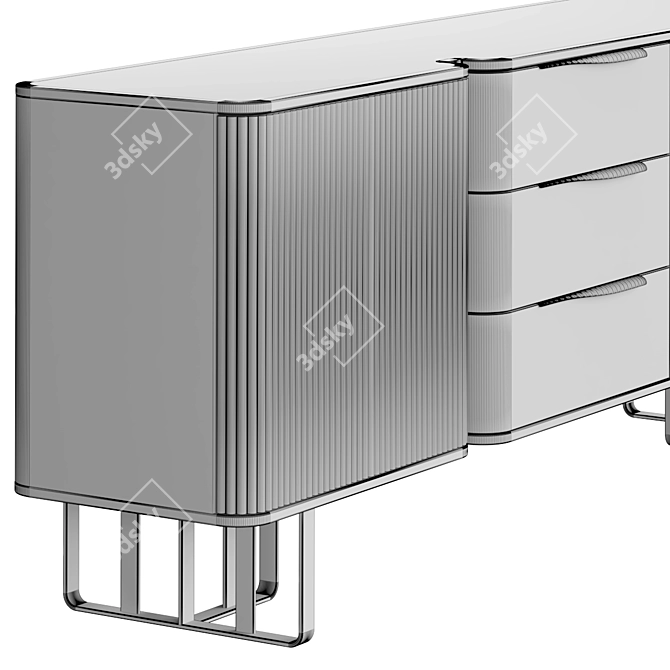 Adel Chest: Sleek Storage Solution 3D model image 3
